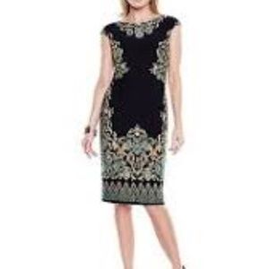 David Meister Jewel Print Jersey Dress.